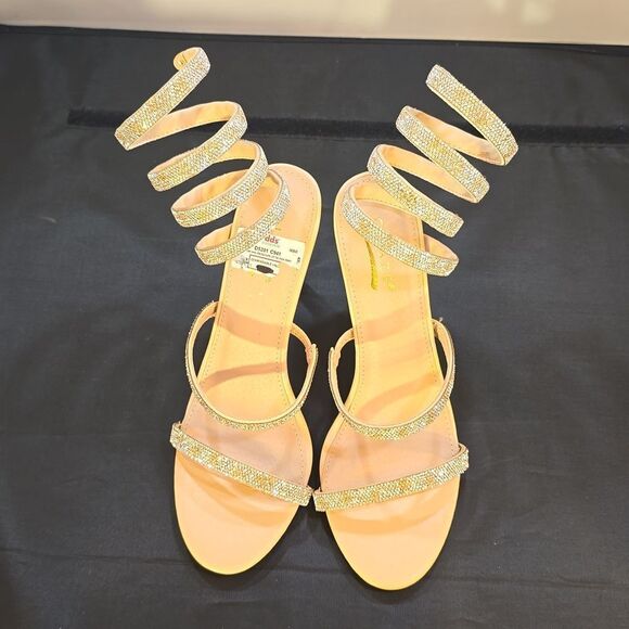 BRAND NEW GLAZE WOMEN’S RHINESTONE EMBELLISHMENTS SANDAL - Picture 2 of 15